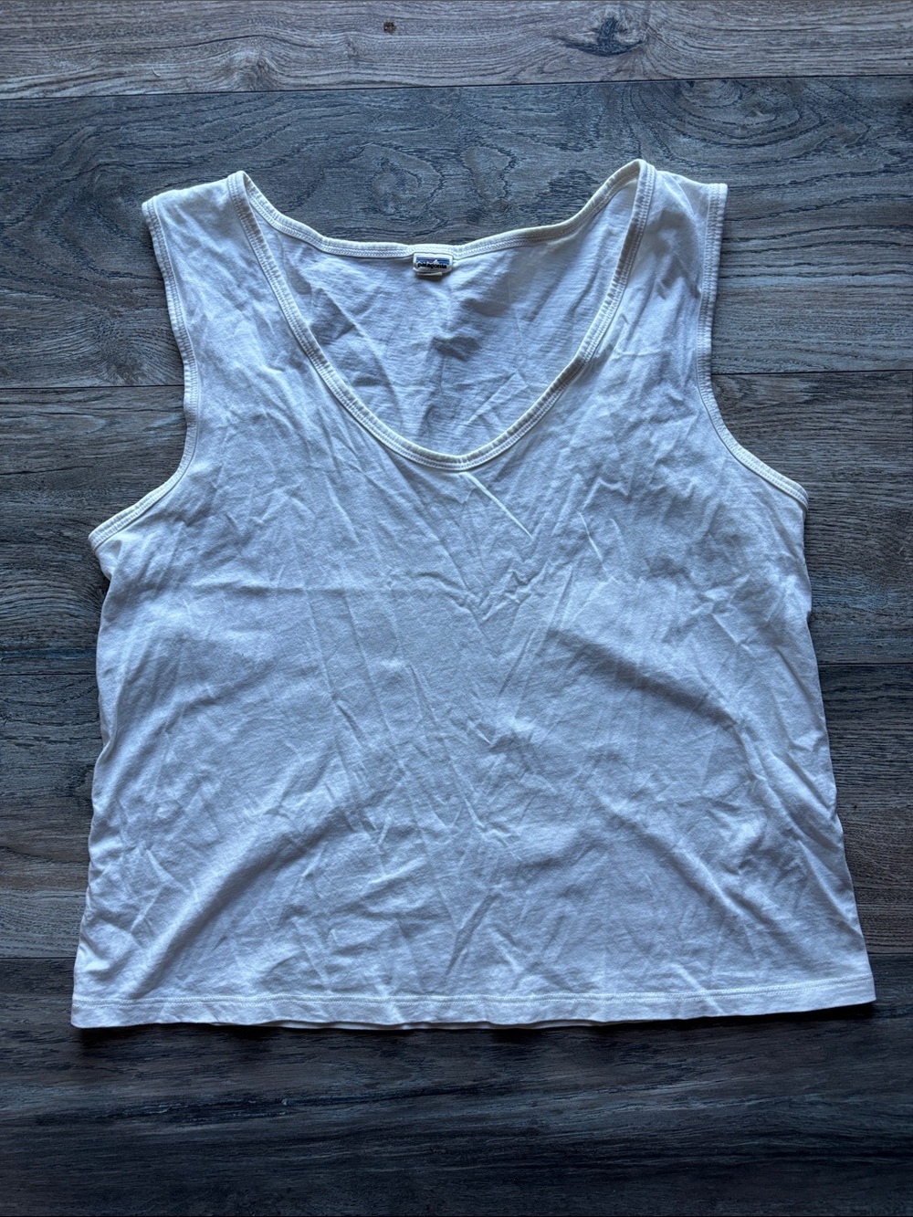 Patagonia White V-Neck Tank Top